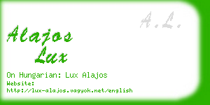 alajos lux business card